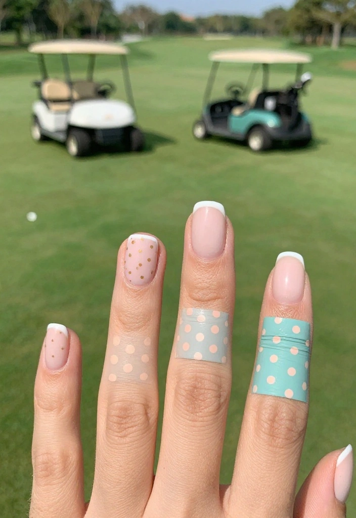 25 Golf Nail Designs That Are Preppy and Course-Approved - 14. Vintage Golf Aesthetics 1