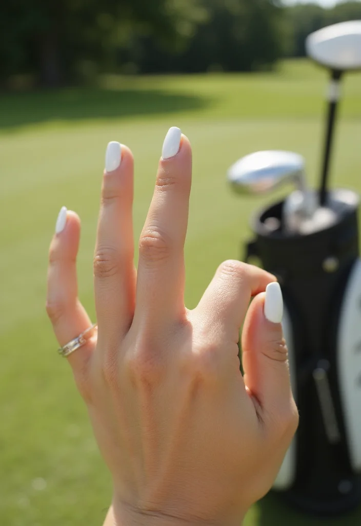 25 Golf Nail Designs That Are Preppy and Course-Approved - 15. Minimalist Lines 1