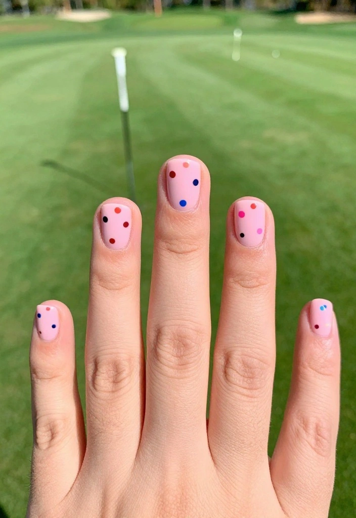 25 Golf Nail Designs That Are Preppy and Course-Approved - 17. Simple Dot Designs 1