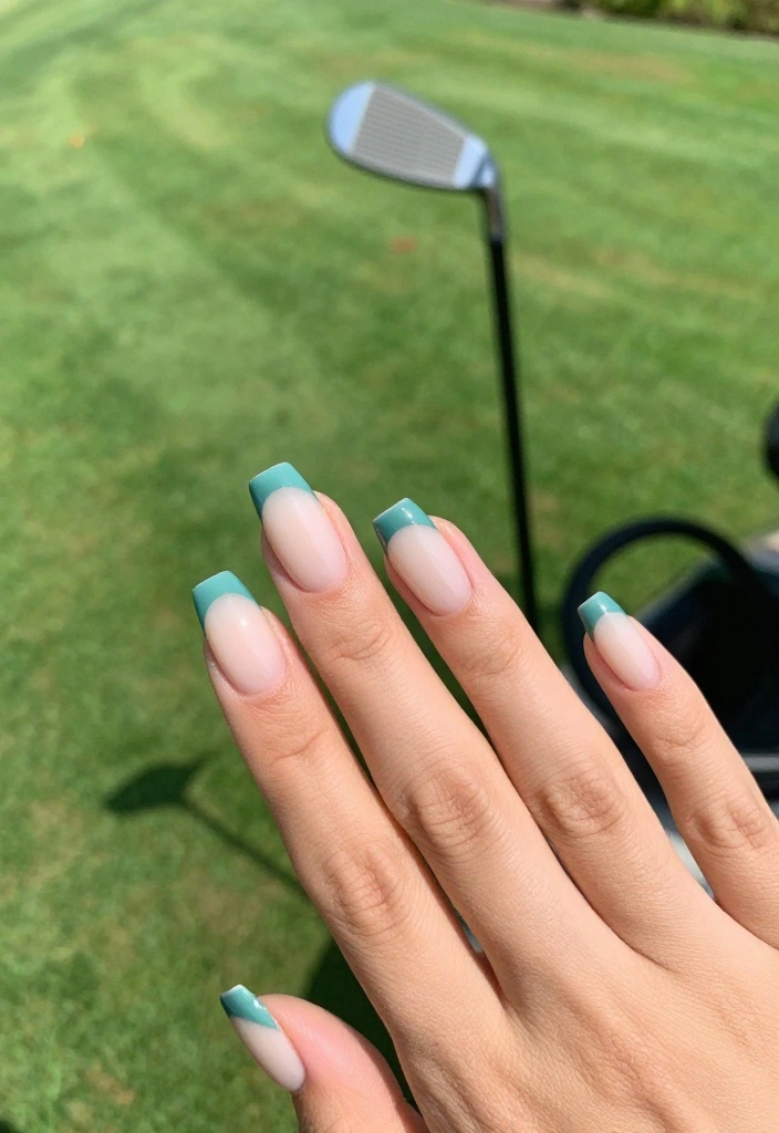 25 Golf Nail Designs That Are Preppy and Course-Approved - 2. Elegant French Tips with a Twist 1