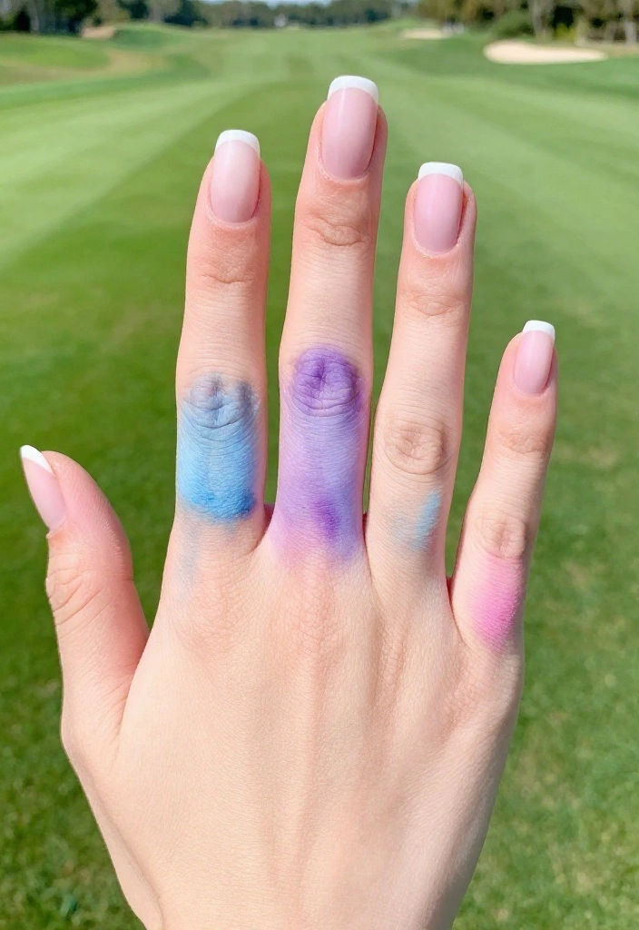 25 Golf Nail Designs That Are Preppy and Course-Approved - 22. Dreamy Watercolor Effects 1