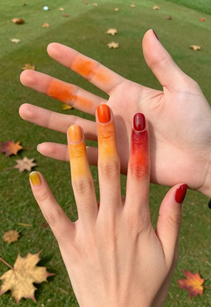 25 Golf Nail Designs That Are Preppy and Course-Approved - 24. Seasonal Gradient 1