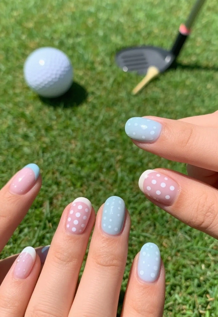 25 Golf Nail Designs That Are Preppy and Course-Approved - 3. Golf Ball Motifs 1