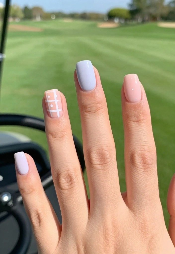 25 Golf Nail Designs That Are Preppy and Course-Approved - 9. Pastel Perfection 1