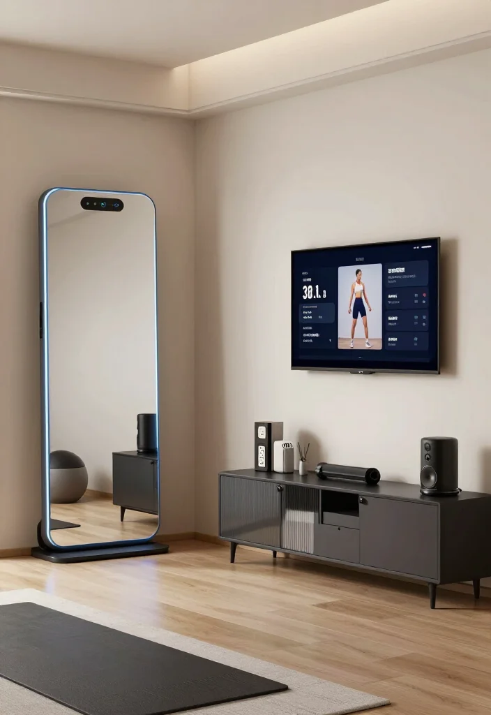 25 Home Gym Ideas to Build the Perfect Workout Space in Any Room of Your House - 13. Tech-Savvy Gym 1