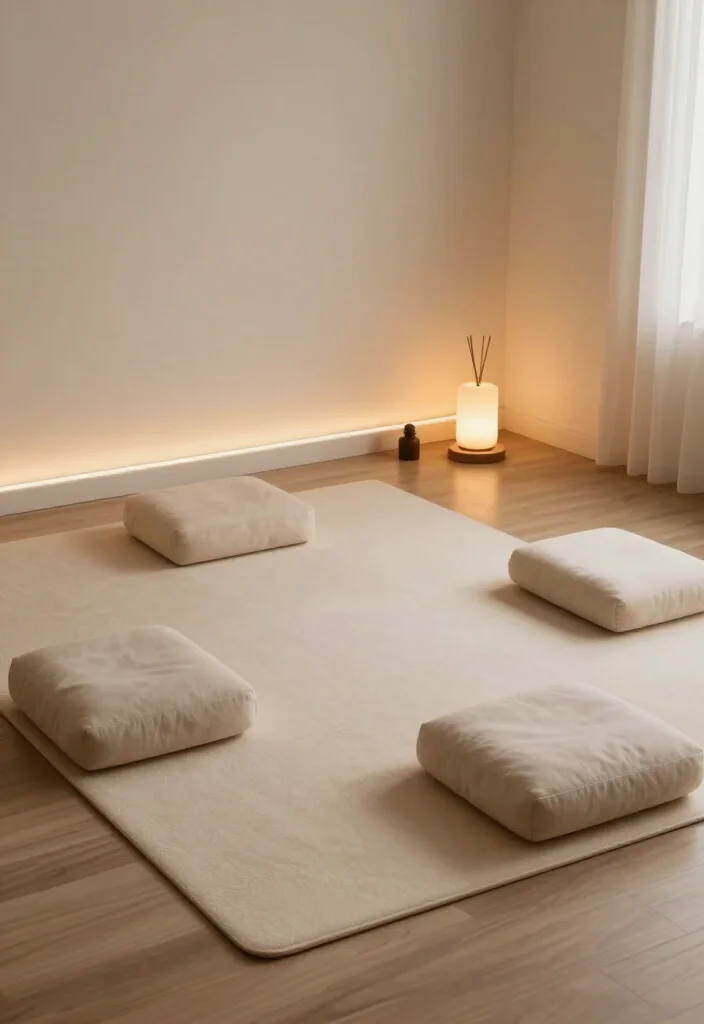 25 Home Gym Ideas to Build the Perfect Workout Space in Any Room of Your House - 20. Personal Meditation Zone 1