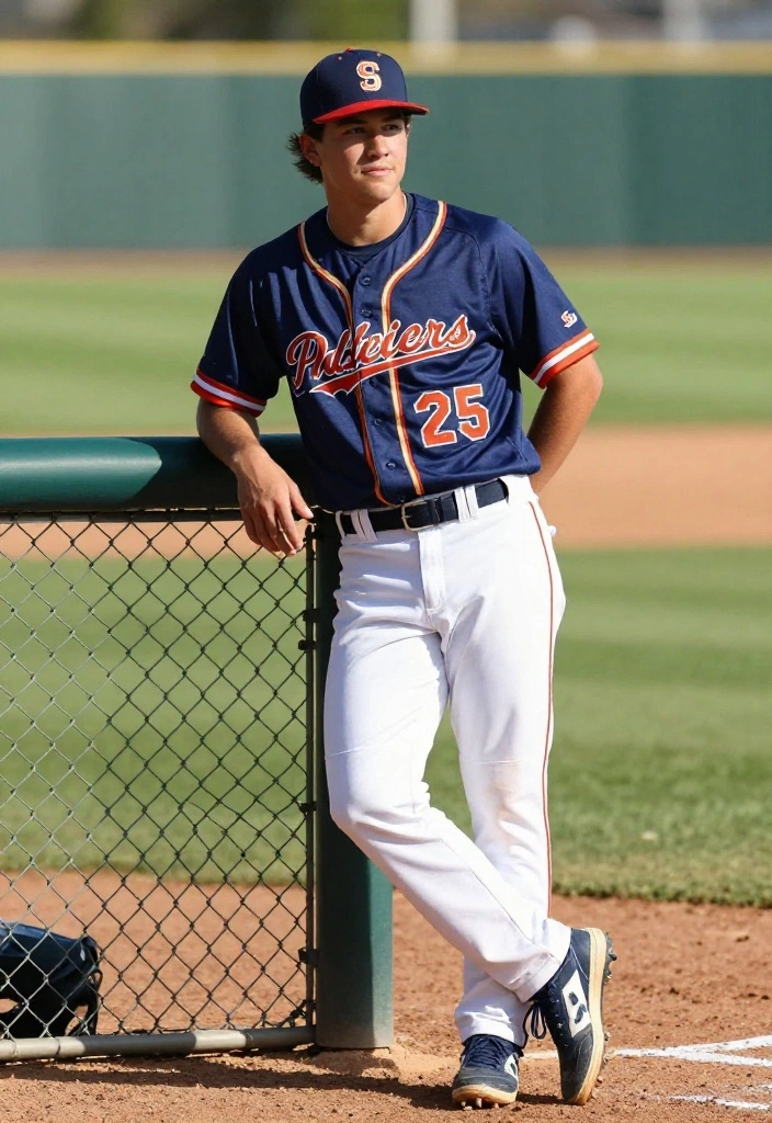 30 Baseball Senior Photo Ideas That Capture the Spirit of the Game - 11. Signature Pose 1