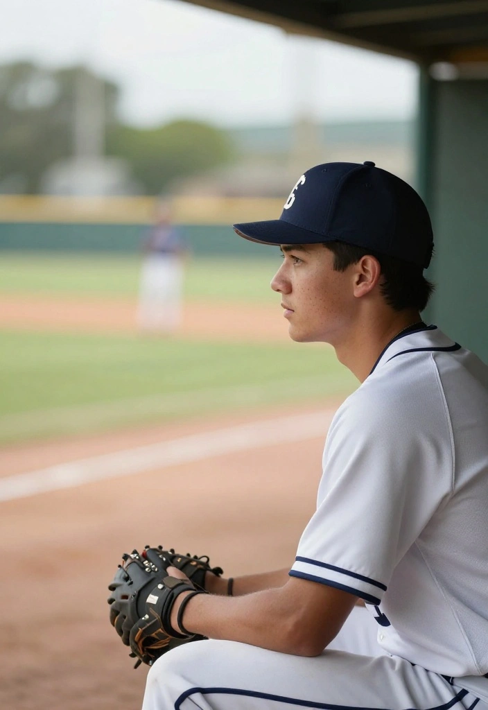 30 Baseball Senior Photo Ideas That Capture the Spirit of the Game - 14. Game Day Reflections 1