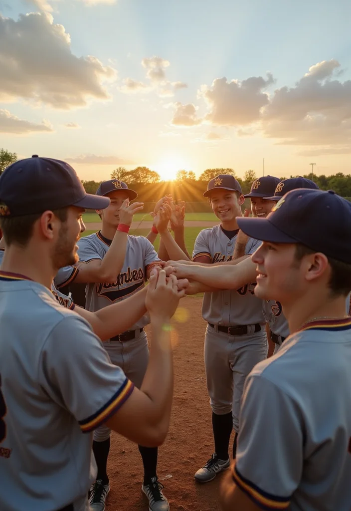 30 Baseball Senior Photo Ideas That Capture the Spirit of the Game - 17. The Team Huddle 1