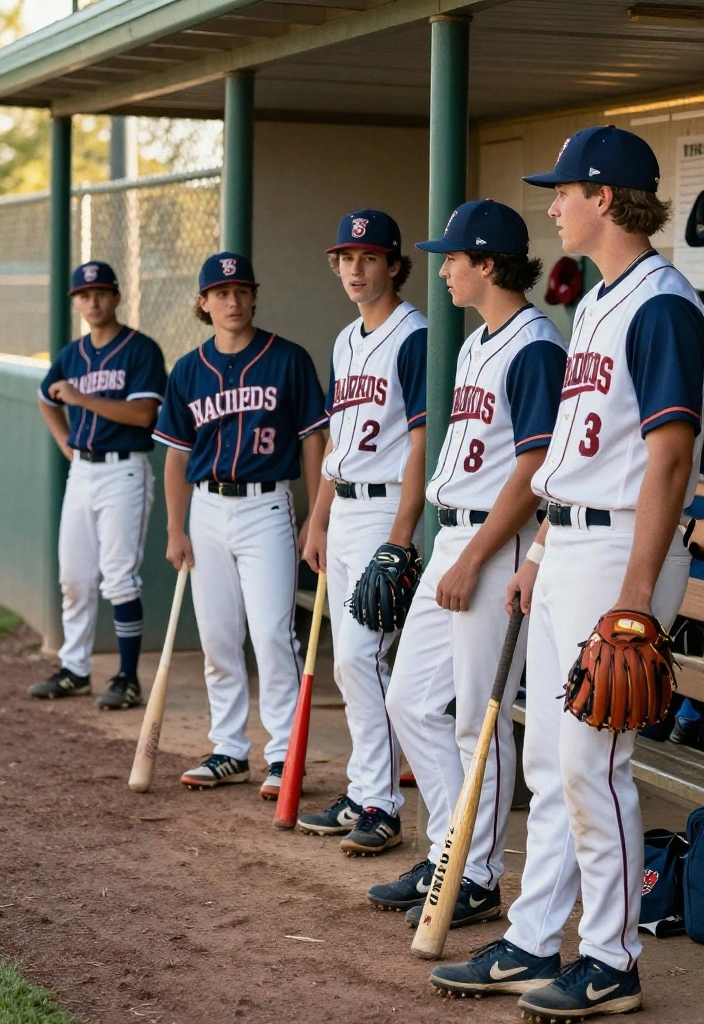 30 Baseball Senior Photo Ideas That Capture the Spirit of the Game - 2. Dugout Dreams 1