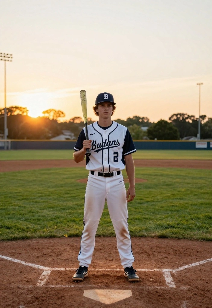 30 Baseball Senior Photo Ideas That Capture the Spirit of the Game - 20. Home Field Advantage 1