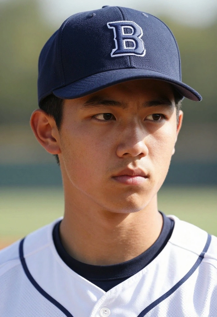 30 Baseball Senior Photo Ideas That Capture the Spirit of the Game - 23. The Game Face 1