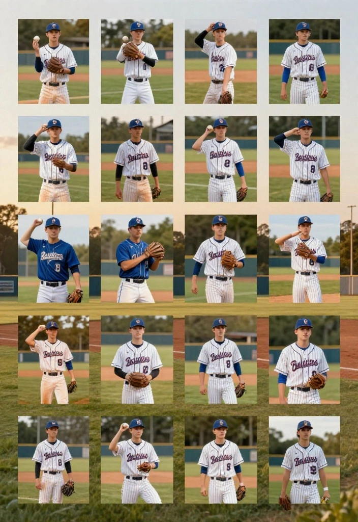 30 Baseball Senior Photo Ideas That Capture the Spirit of the Game - 9. Home Run Through the Years 1
