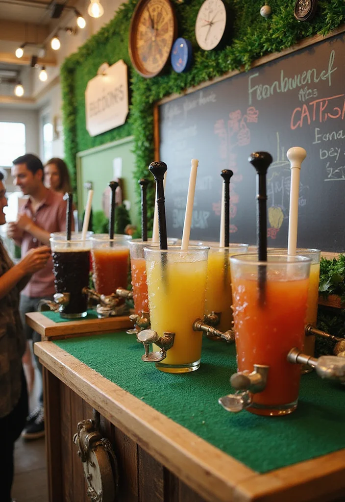 30 Creative Golf Party Decorations That Will Wow Your Guests - 24. Golf Club Drink Dispensers 1