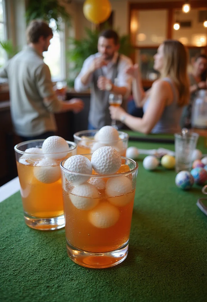 30 Creative Golf Party Decorations That Will Wow Your Guests - 29. Golf Ball Ice Cubes 1