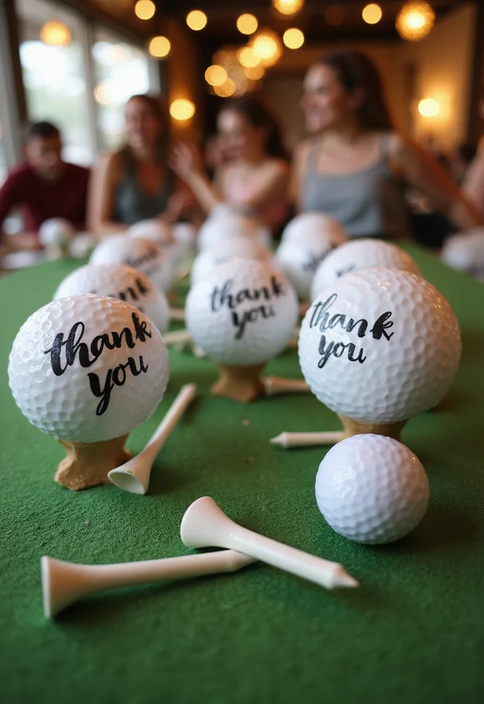 30 Creative Golf Party Decorations That Will Wow Your Guests - 30. Thank You Golf Cards 1