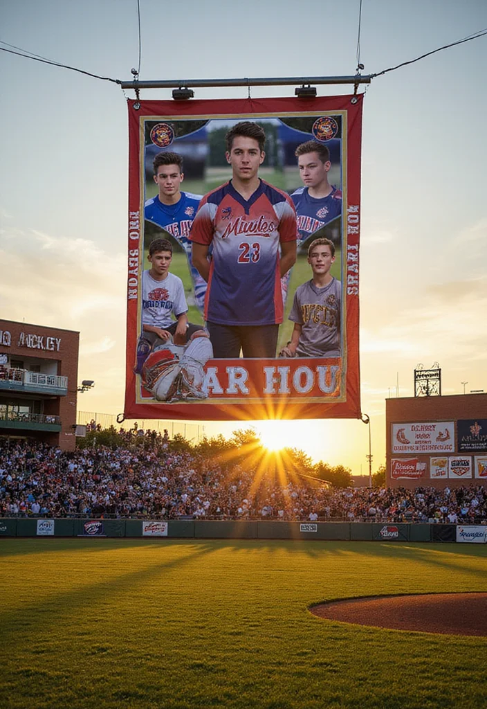 Baseball Banner Ideas for Senior Night That Stand Out - 1. Personalized Photo Banners 1