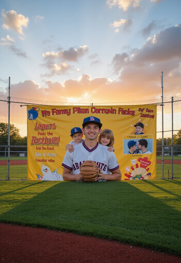 Baseball Banner Ideas for Senior Night That Stand Out - 6. Themed Family Banners 1