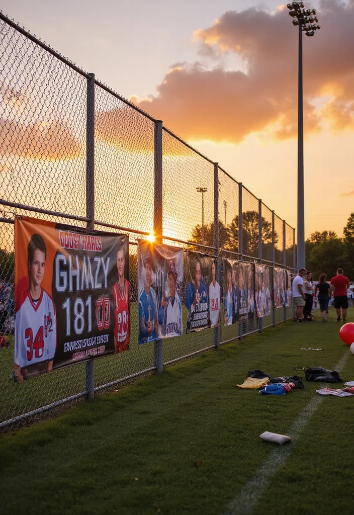 Baseball Senior Night Display Ideas Parents Will Love - 1. Personalized Banners for Each Senior 1