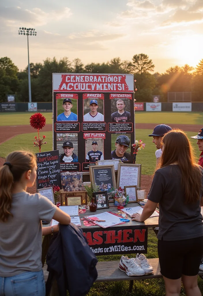 Baseball Senior Night Display Ideas Parents Will Love - 3. A Celebration of Achievements Board 1