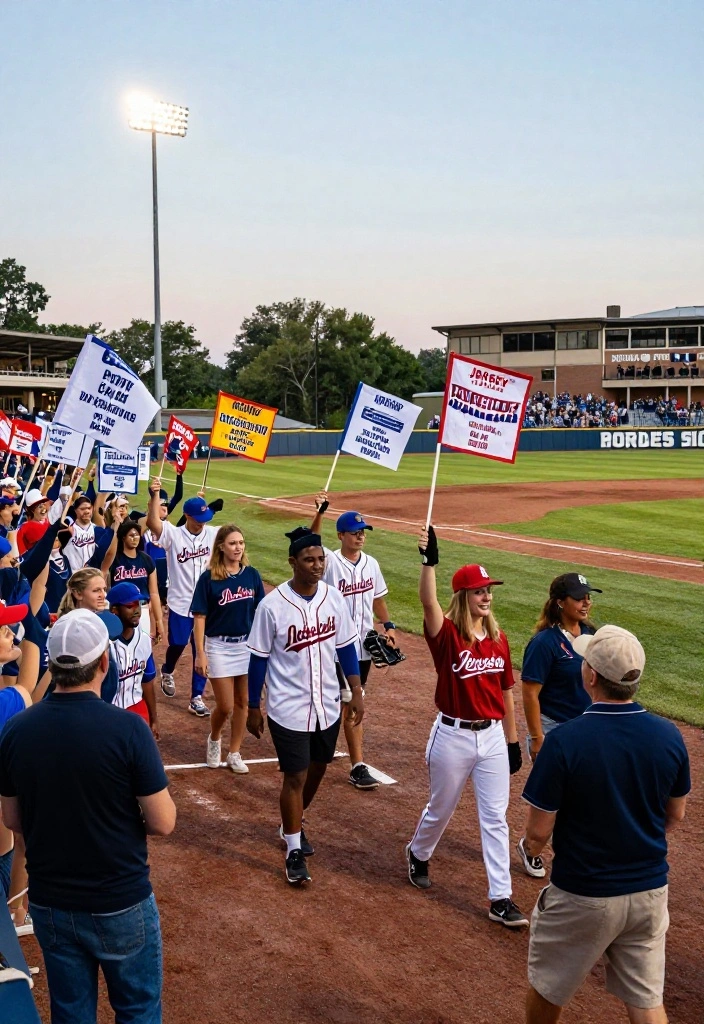 Baseball Senior Night Display Ideas Parents Will Love - 4. Themed Jersey Walk 1
