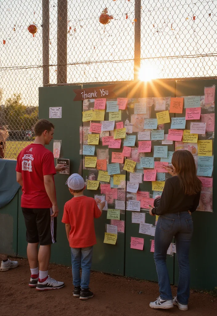Baseball Senior Night Display Ideas Parents Will Love - 6. Create a Thank You Wall 1