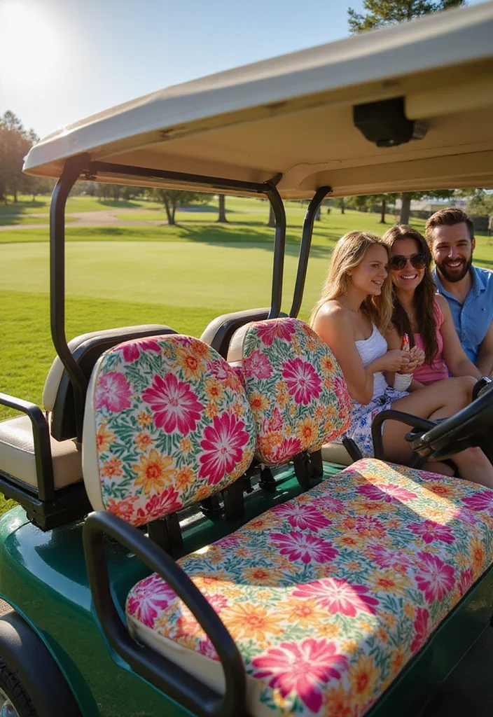 Cute Golf Cart Accessories and Decor That Upgrade Your Ride - 1. Adorable Seat Covers 1