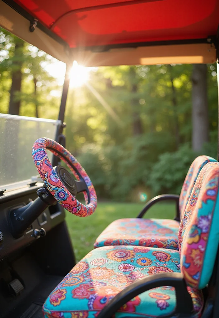 Cute Golf Cart Accessories and Decor That Upgrade Your Ride - 2. Stylish Steering Wheel Covers 1