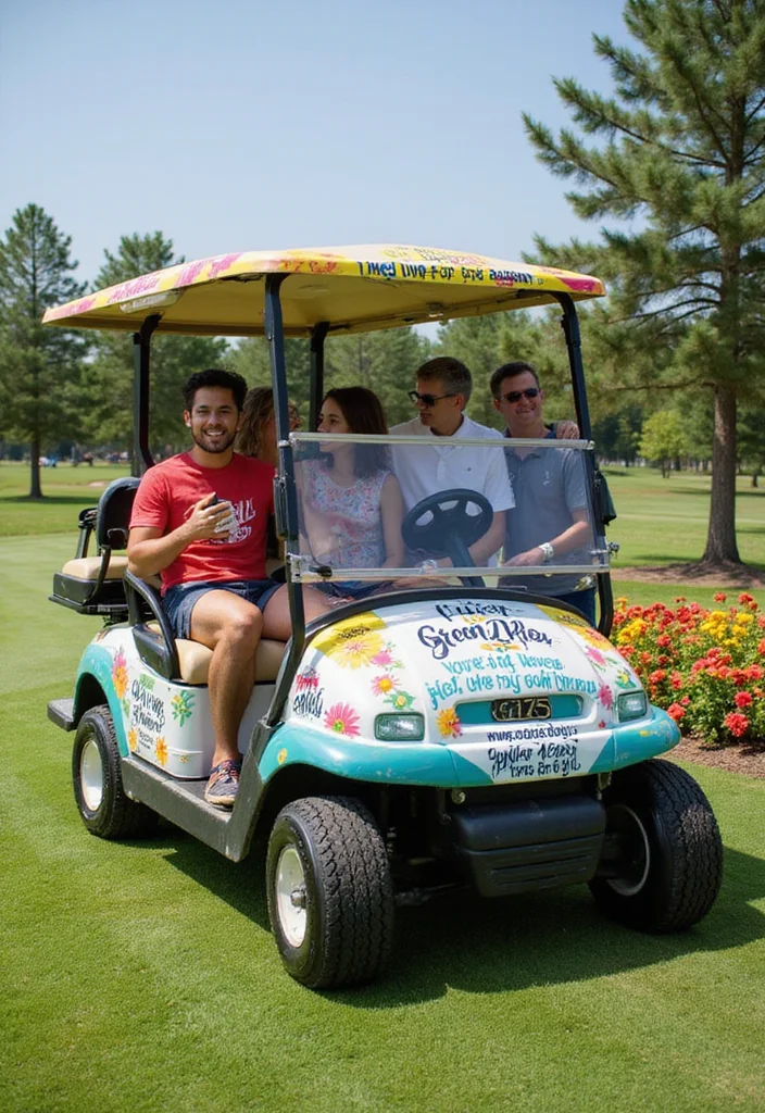 Cute Golf Cart Accessories and Decor That Upgrade Your Ride - 3. Fun Decorative Decals 1