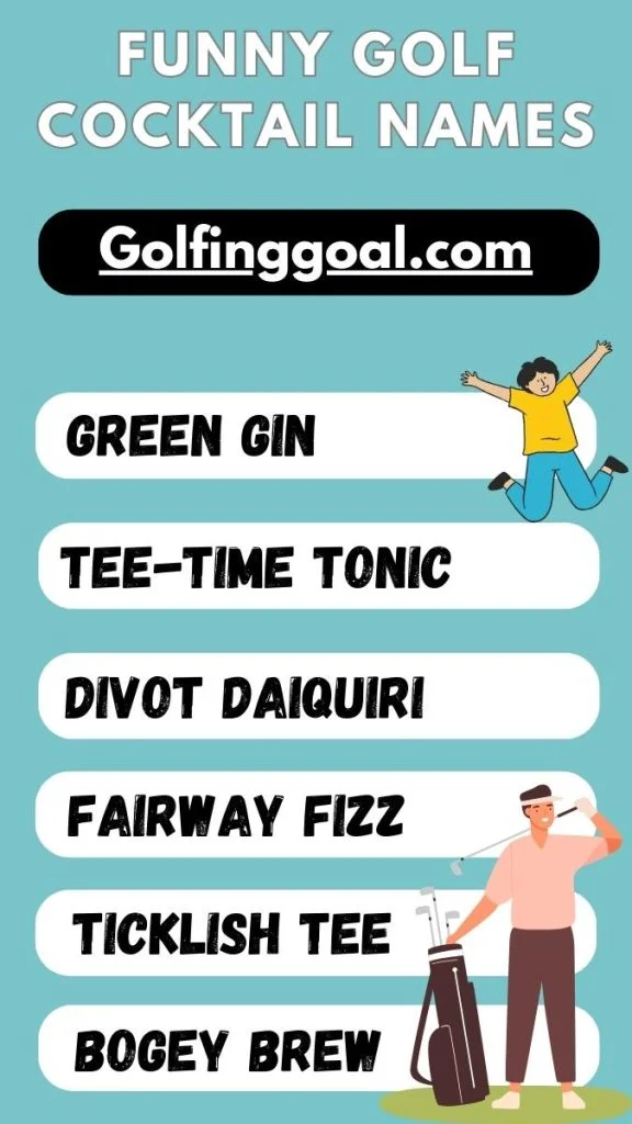 Funny Golf Cocktail Names Ideas List!