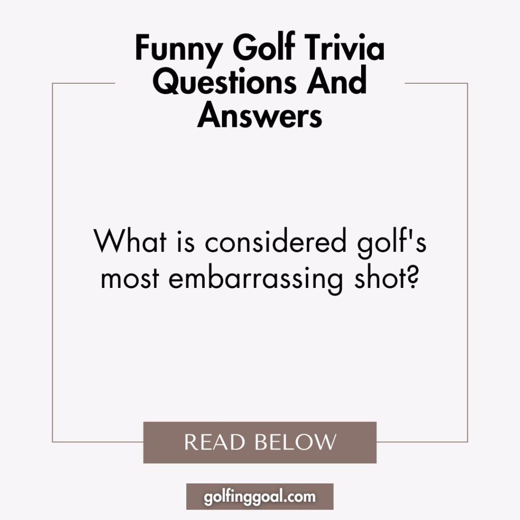 Funny Golf Trivia Questions And Answers