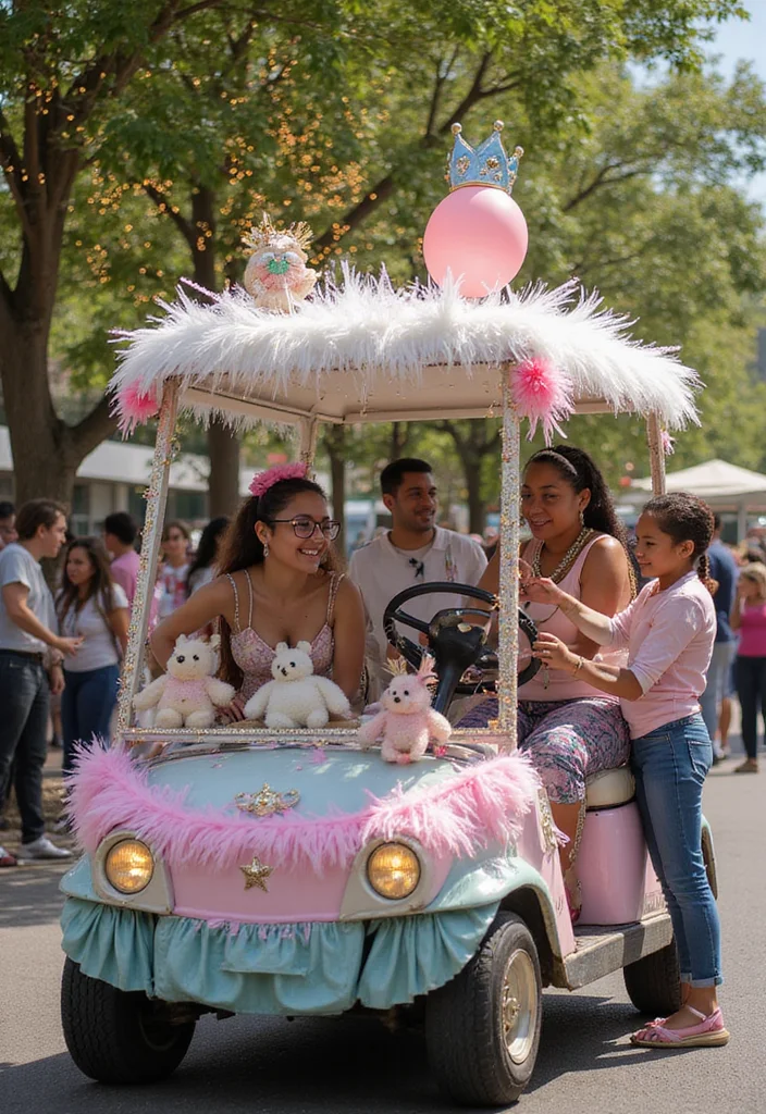 Golf Cart Parade Decorating Ideas to Stand Out in Style - 4. Whimsical Fairy Tale 1