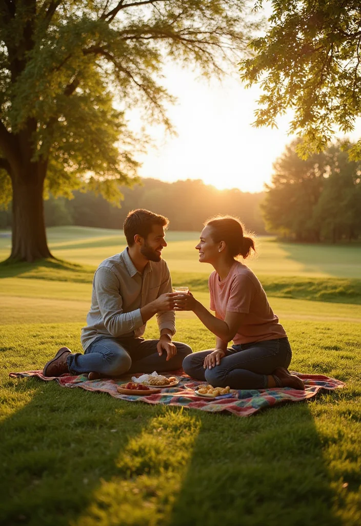 Golf Couple Photoshoot Ideas for the Sporty Duo - 6. Romantic Picnic on the Course 1
