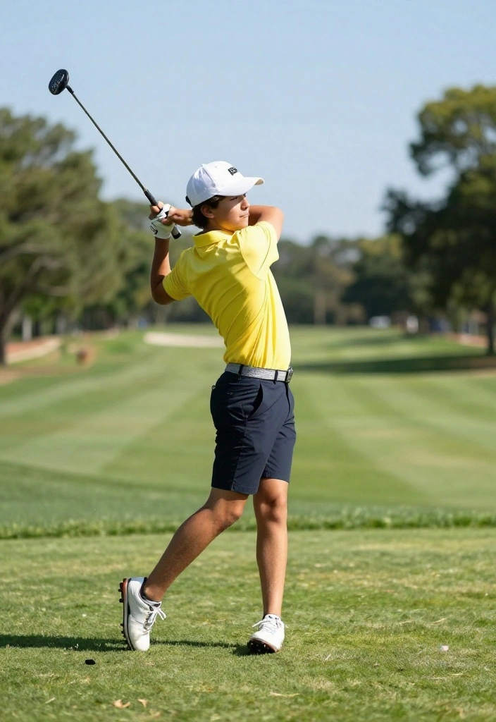 Golf Senior Picture Ideas for the Athlete Who Loves the Course - 4. Action in Motion 1