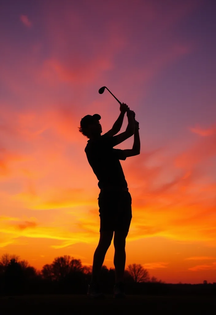 Golf Senior Picture Ideas for the Athlete Who Loves the Course - 8. Sunset Silhouette 1