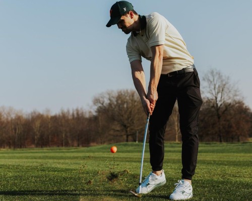 Golf Shirt & Trousers outfit.