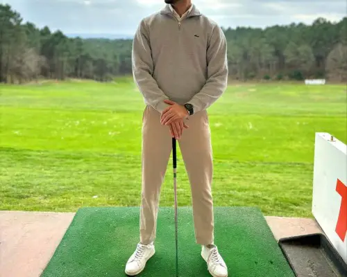 Golf Sweater & Collared Shirt Outfit
