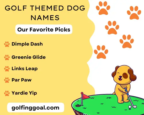 Golf Themed Dog Names.