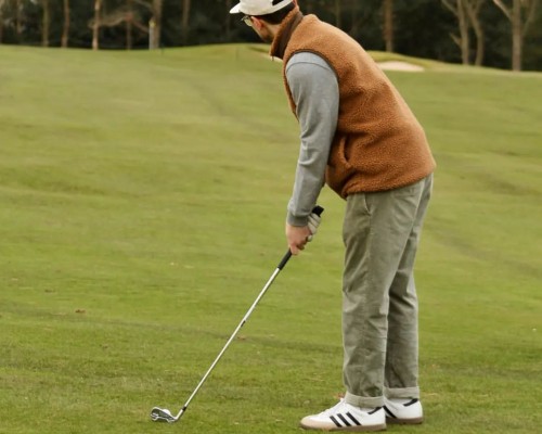 Left-Handed Golfer.