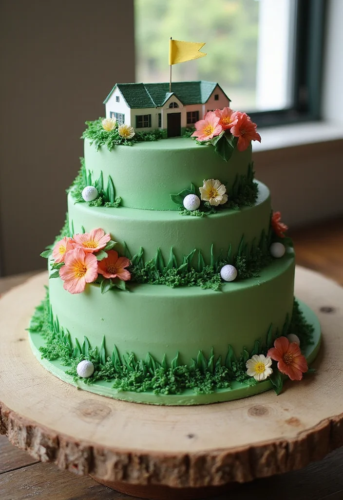 Masters Golf Cake Ideas Inspired by Augusta National - 1. Augusta National Green Masterpiece 1