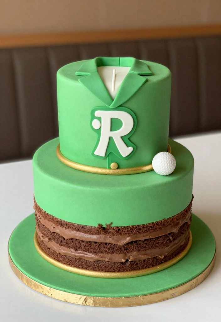 Masters Golf Cake Ideas Inspired by Augusta National - 3. The Green Jacket Cake 1