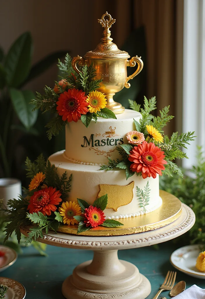 Masters Golf Cake Ideas Inspired by Augusta National - 9. Masters Trophy Cake 1
