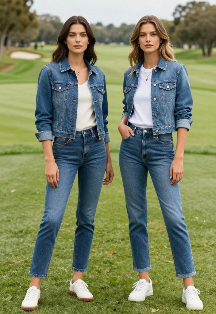 Masters Golf Outfit Ideas for Women: What to Wear to Watch in Style - 8. Effortlessly Cool: Denim Dreams 1