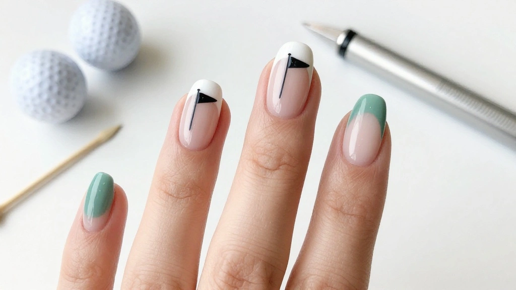 Short Nail Golf Designs That Are Clean and Chic