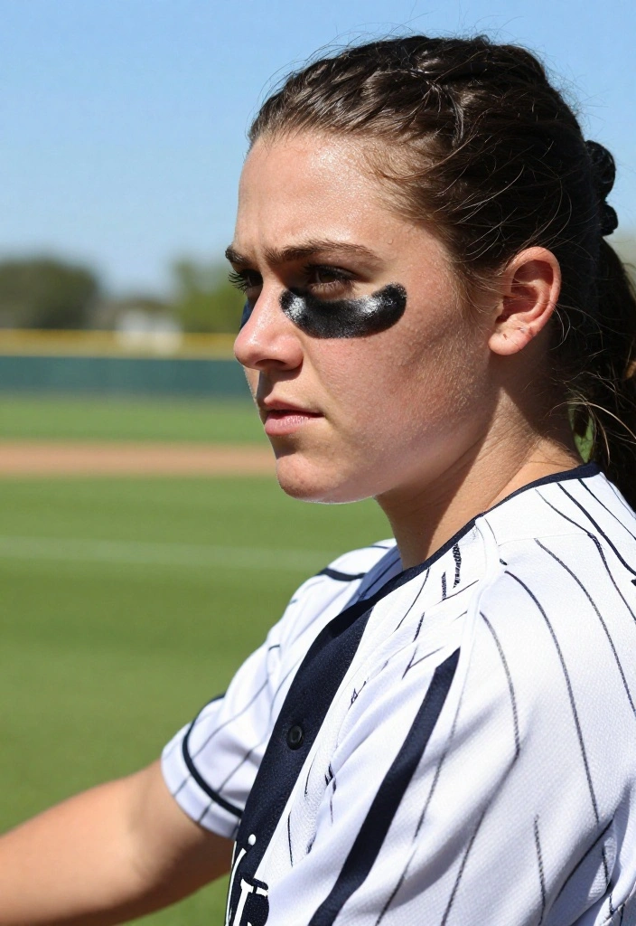 Softball Eyeblack Designs: Cool and Creative Ideas for Game Day - 1. Classic Thick Stripes 1