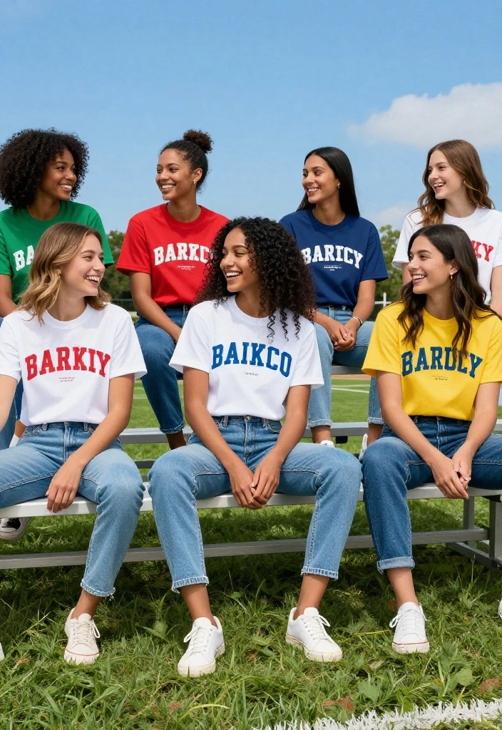 Softball Mom Outfit Ideas That Are Comfortable and Stylish - 2. Relaxed Fit Jeans and Team Spirit 1