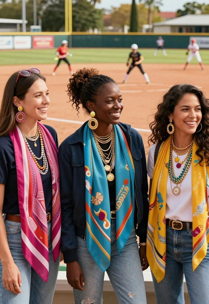 Softball Mom Outfit Ideas That Are Comfortable and Stylish - 8. Statement Accessories to Shine 1