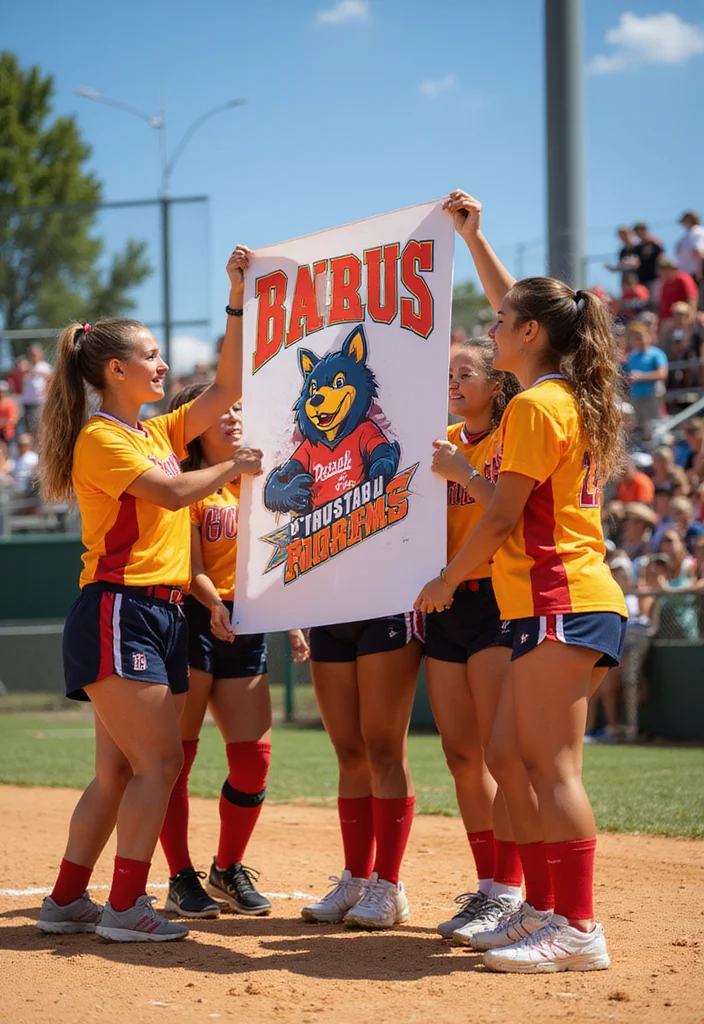 Softball Poster Ideas for Players: Creative Signs to Show Team Spirit - 1. Team Colors and Mascot Themes 1