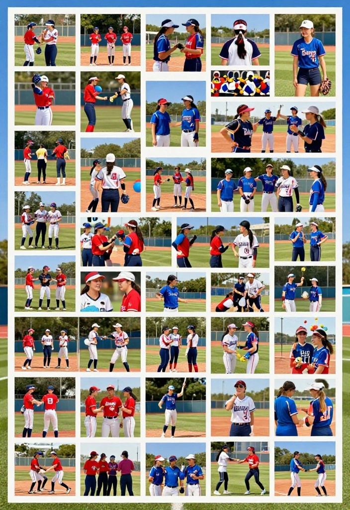 Softball Poster Ideas for Players: Creative Signs to Show Team Spirit - 4. DIY Photo Collages 1