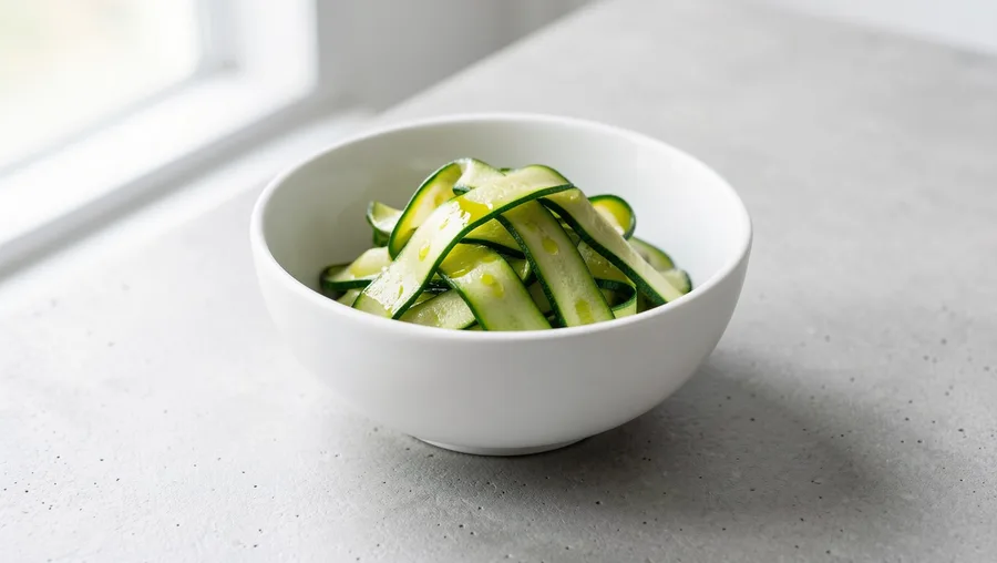 Steamed Zucchini Ribbons